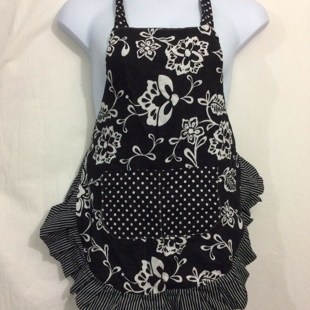 Flirty Aprons Women's Black Apron Ties One Size